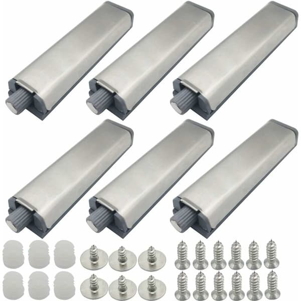 6 kappaletta Push to Open Magnet Cupboard Door Push Open Push Closet Magnetic Closer for Cabinet System Buffer Hinge Latch Metal Closures Magnetic Latch