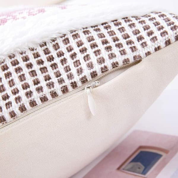 Boho kuddfodral dekorativt marockanskt kuddfodral med tofsar mjukt modernt kuddfodral för soffa sovrum,