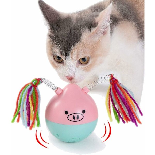 Automatisk Katt Leksak Katt Leksak Interaktiv Katt Leksak Interaktiva Katt Leksaksbollar 180° Intelligent Roterande Automatisk Rullande (Stänger Ingår Inte)-Fei Yu