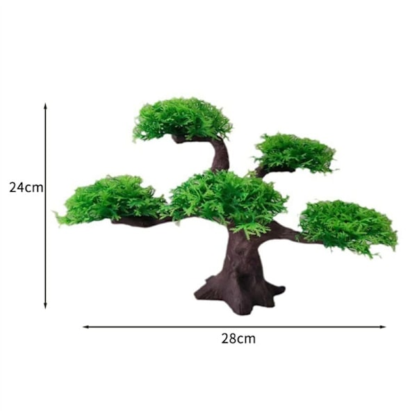 Konstgjord vattenväxt Akvarieväxt Terrarium Akvarieprydnader Dekor Akvarium Simulering Moss Trä Prydnad
