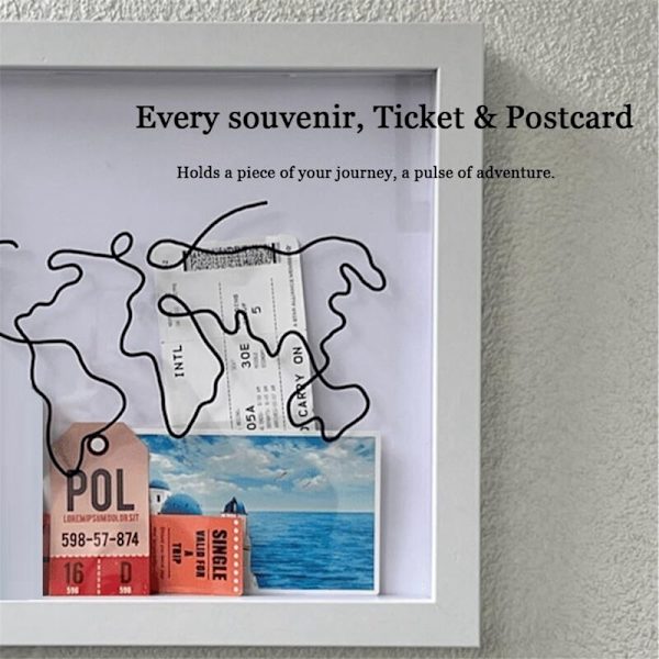 2 stk. Adventure Box, Souvenir-samlingsæske, Seddelskyggeboks, Opbevaringsboks til pengesedler, Postkort, Souvenirs Hvid, S