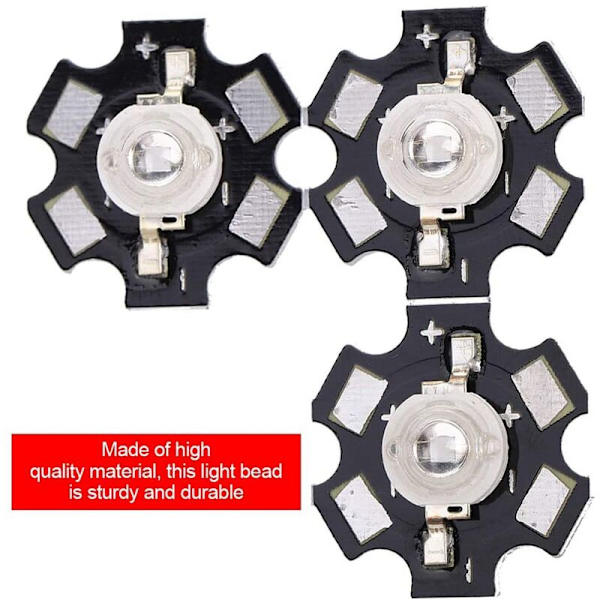 25 st LED-chips i serie, 3 W hög effekt LED-lampor pärlor emitterdiodchips lämpliga för DIY-belysningsarmaturer (röd)