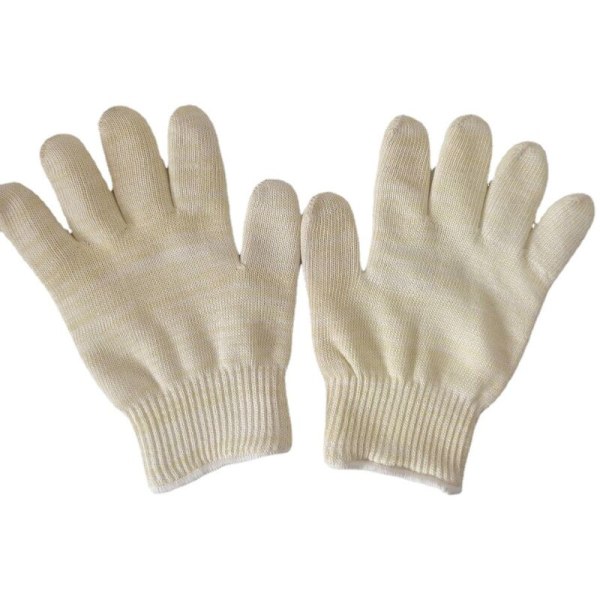 Kuumuutta kestävä hanska, uuni, takka, lämmönkestävä jopa 300 °C, universaalikoko, beige（2 kpl）