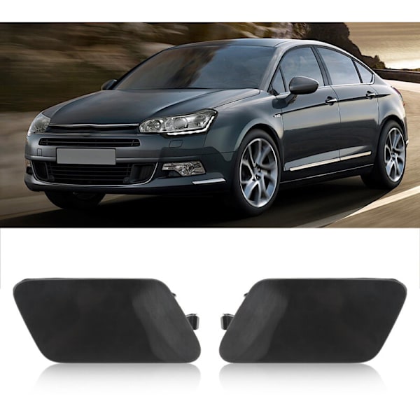2 st. Front Bumper Strålkastare Tvätthuvudskydd 7422H9 Biltillbehör Ersättning för Citroen C5 2009-2019