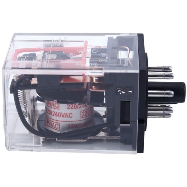 AC 220V/230V käämivoltage PCB tehorele 8 nastaa DPDT 2NO 2NC MK2P-1