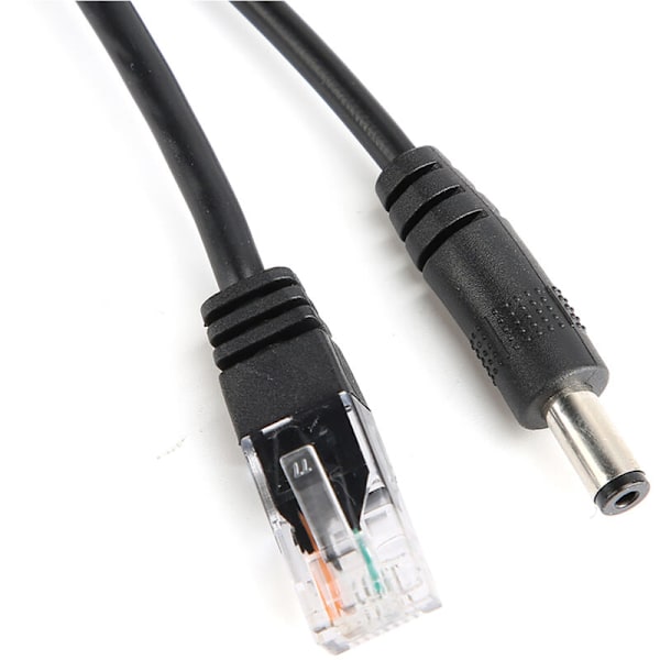 24V Vattentät IP-kamera Ethernet Strömförsörjning Poe Adapter Kabelfördelare Injektor Svart -