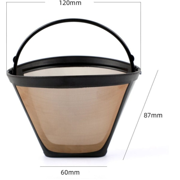 Kaffe filter i rostfritt stål 304, guld kaffenät, vatten- och pulverseparationsutlopp, teinfuser, kaffemaskinsfilter