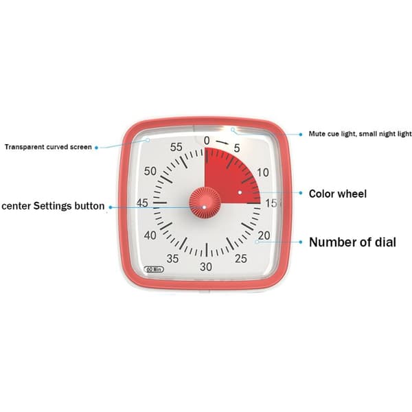 60 minutters timer, klasseromtimer, nedtelling for barn og voksne, tidsstyringsverktøy for undervisning grå
