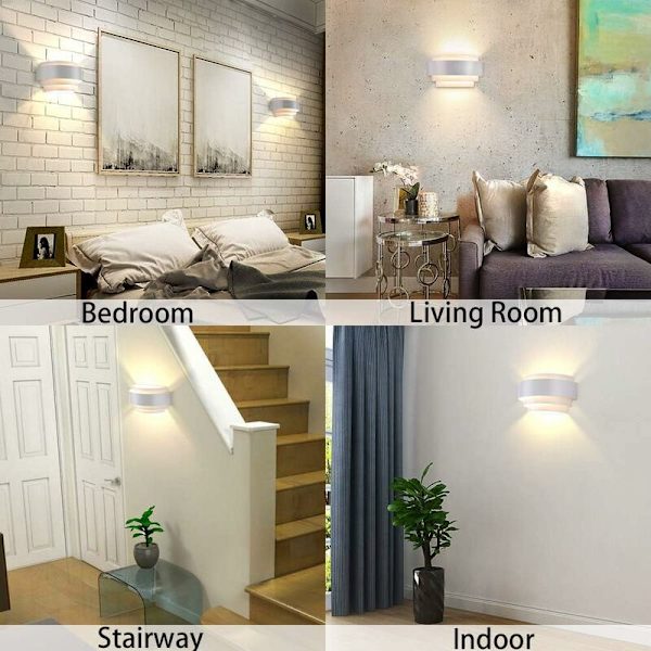 LED Vägglampor Vägglampa Inomhus Sconce Enkel Design Metalllampa för Sovrum Trapphus Butik Vardagsrum Kontor Veranda Inomhus Vägglampor Varmvit