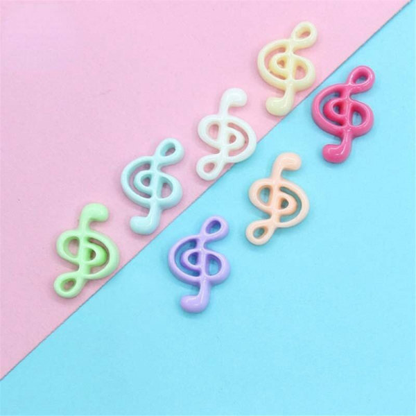Kawaii-noter i harts med flat baksida, dekorationer för scrapbooking, miniatyrfigurer, tillbehör till telefonfodral, gör-det-själv