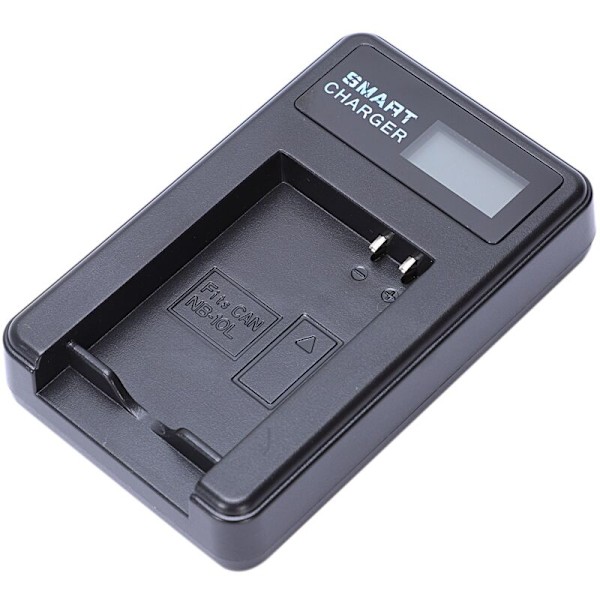 Smart Oppladbart Batterilader LCD-Skjerm Enkelt Spor med USB-Kabel for -10L