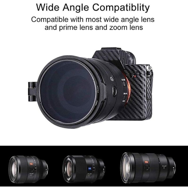 2X Objektivfilterholder Switch Release ND til DSLR Kamerafotografering 72MM