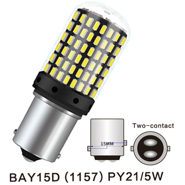 10 st 3014 144Smd Canbus 1157 BAY15D P21W 1156 BA15S BAU15S PY21W T20 7440 7443 W21W LED-bilblinkerslampor E