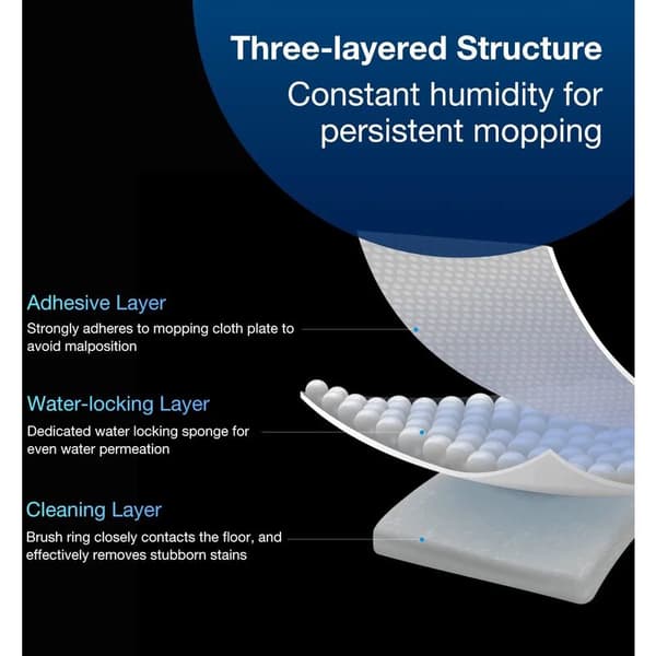 4x Grå Stribede Vaskbare Mopper - DEEBOT X1 Serie，Egnet til Ecovacs T10/X1 (OMNI/TURBO) Servietter