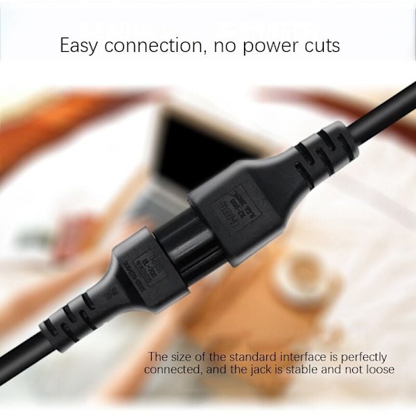 Sähköjatkojohto, palonkestävä ja lämmönkestävä Iec320 C5-C6 Kolme pyöreää luumunkukka virtajohto tietokoneille
