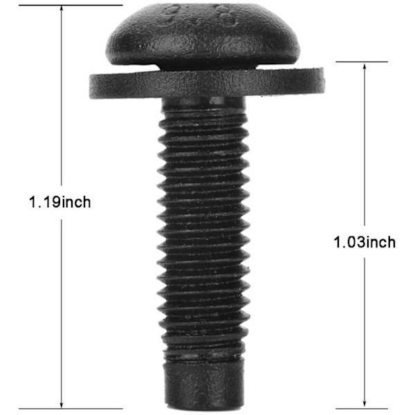 4 stk. erstatningsskruer M8 for stolper, hengsler, ramme, frontrute osv. 07-16 Wrangler JK