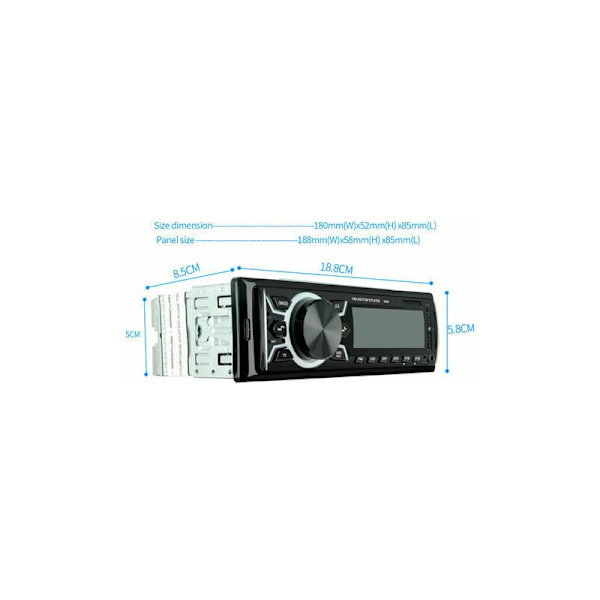 7 farver Led bil stereoradio Bt autoradio dobbelt Usb hurtig opladning Usb lyd stereo Mp3 Id3 Wma Aux-In TF A2Dp håndfri Iso