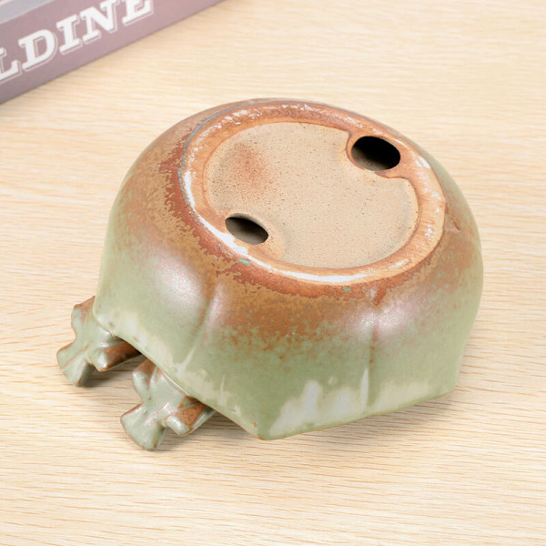 Keramisk fødselsdagsfuglebad Haveindretning Fødselsfoder Keramisk Akvarium Retro Finish Fuglefoder