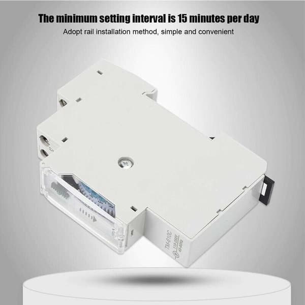Rail Time Switch Intelligent DIN Rail Timing Control Switch TM610C 220V Timer Relay for Street Light
