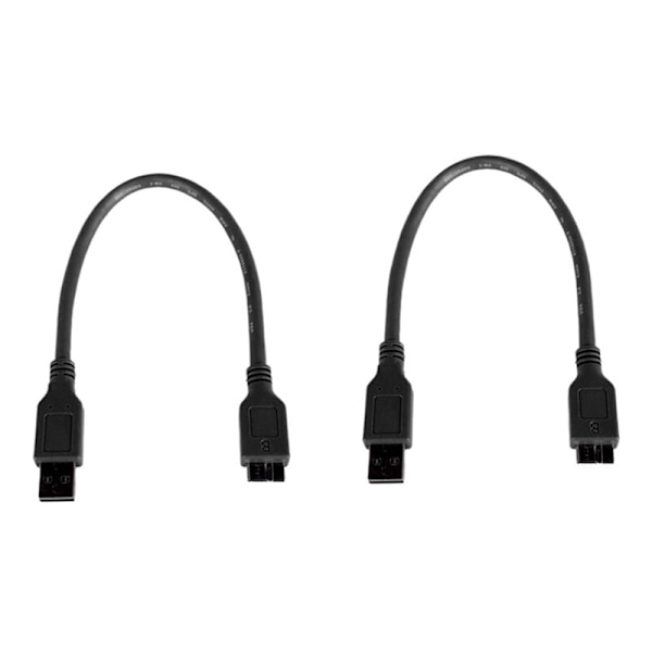 -B Datakabel, USB 3.0 Type A Hann til -B Kabel Egnet for Telefoner, Kameraer, Harddisker (0,3 Meter, Svart)