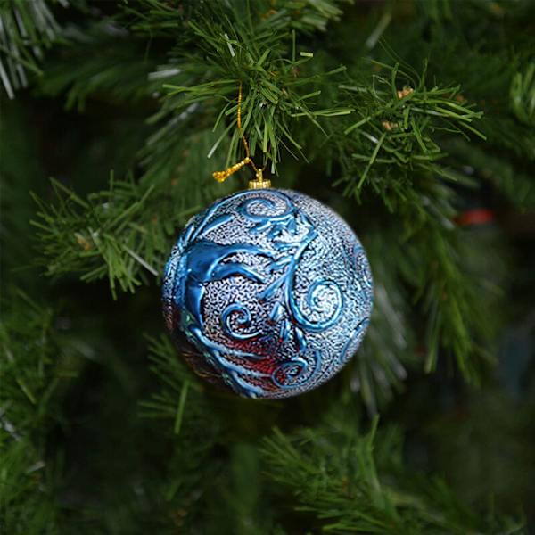Julgranspynt - Dekorerade Julbollar Blå
