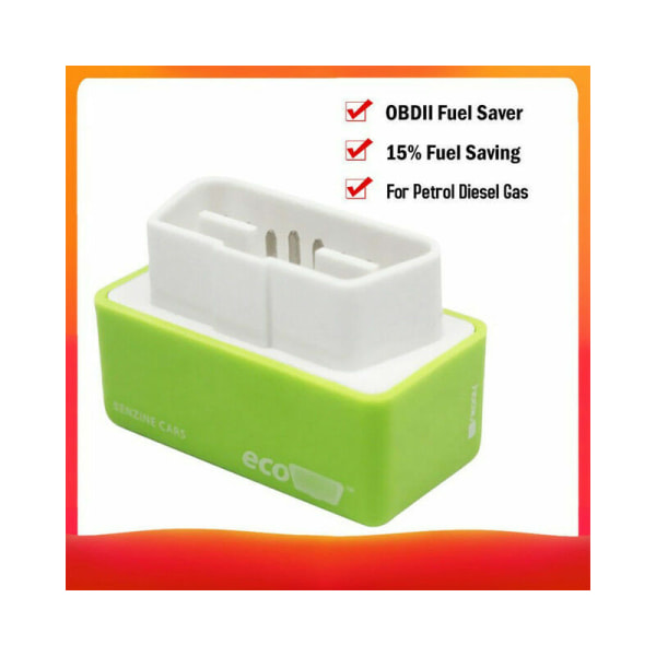 Eco OBDII Universal Economy Eenrgy Saver Tuning Box Chip for Petrol Gas - Green - Green