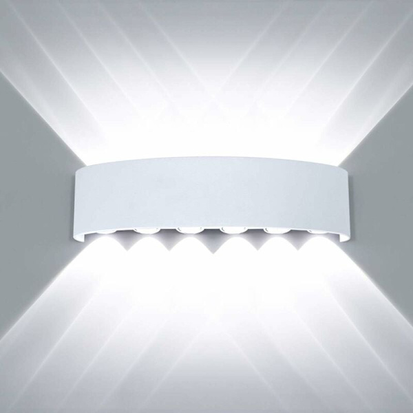 Moderne Vandafvisende LED Vægslampe Vægskænke Op Ned Aluminium LED Vægskylning Indendørs Udendørs til Badeværelse Soveværelse Gang Stue Veranda Trappe
