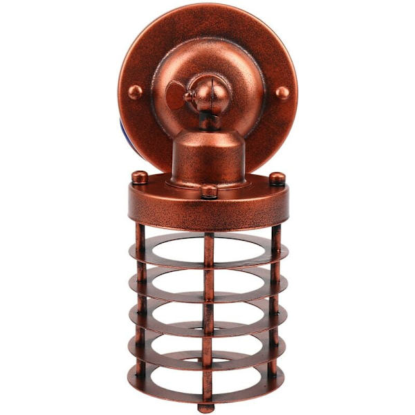 Industriell vegglampe, gammeldags rust jern vegglampe for , dekorativ vegglampe for kaffebar, 180 ° justerbar, vertikal retning