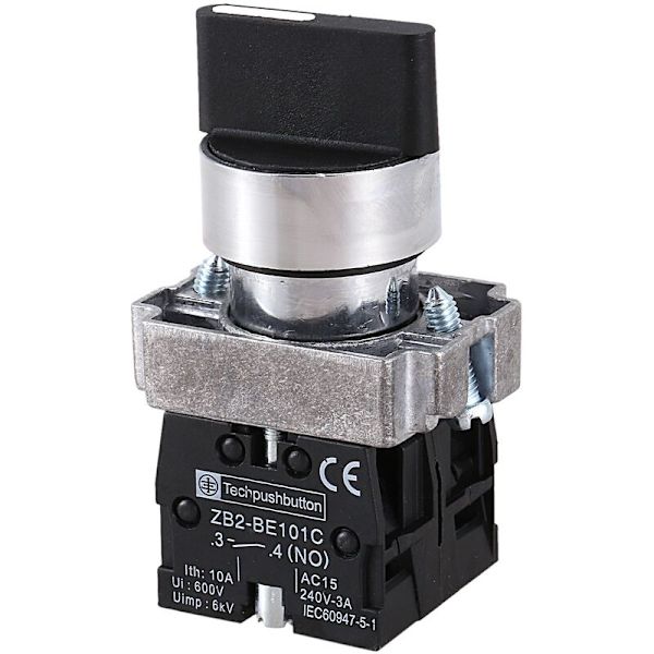 22mm lukittava 2 nro 3 - asentoinen kiertovalitsin valitse musta ZB2-BE101C