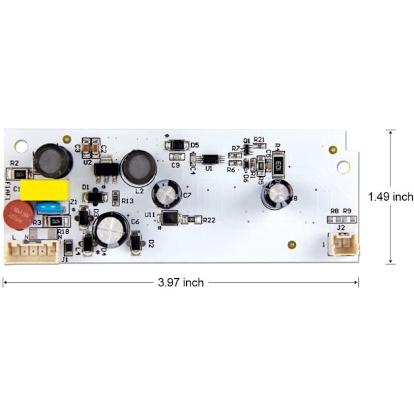 W10515058 LED Huvudljus PCB-kort för Kylskåp W10465957