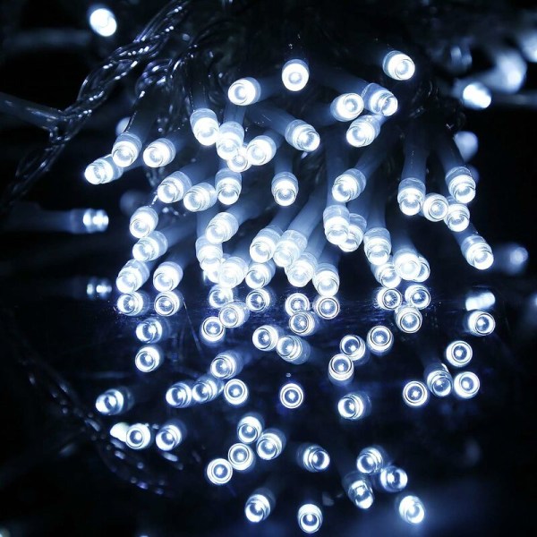 Utomhusljusgirlang, IP65 Vattentät Julgirlang, 8 Belysningslägen (10M 100 LED) Inomhus- och Utomhusdekoration för Julgran Sovrum Ga