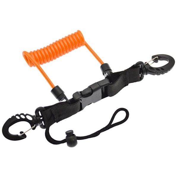 Sukellusköysi Kameran suojaköysi Kadonnutta estävä jousiköysi Kameraköysi Vedenalainen kela Lanyard Kadonnutta estävä kamera,Oranssi