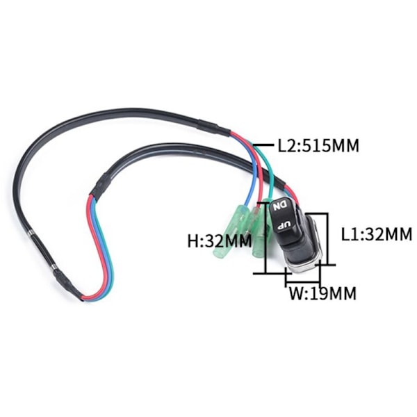Udenbords fjernbetjening til 4-takts motor trim vippekontakt 703-82563-01-00 trykknapskontakt marine tilbehør