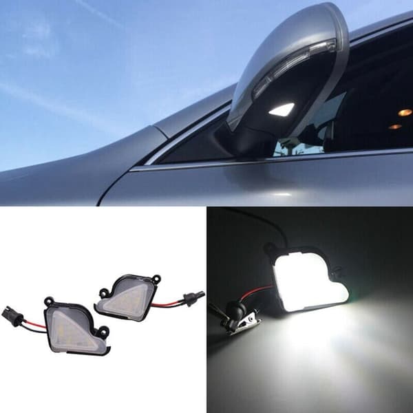 Par 13,5V LED Under Side Mirror Signallampe til Mk3 5E 2012-2017 med Hvidt Lys