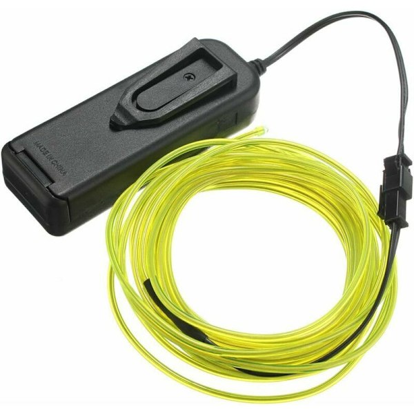 5M EL-tråd EL Neon-kabel Batteridriven Elektroluminescerande Belysning för Halloweenfest (Lysande Grön)