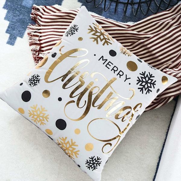 Julepudebetræk Sofa Pudebetræk til Glædelig Jul Dekorative 18\" x 18\" 4 Stk-