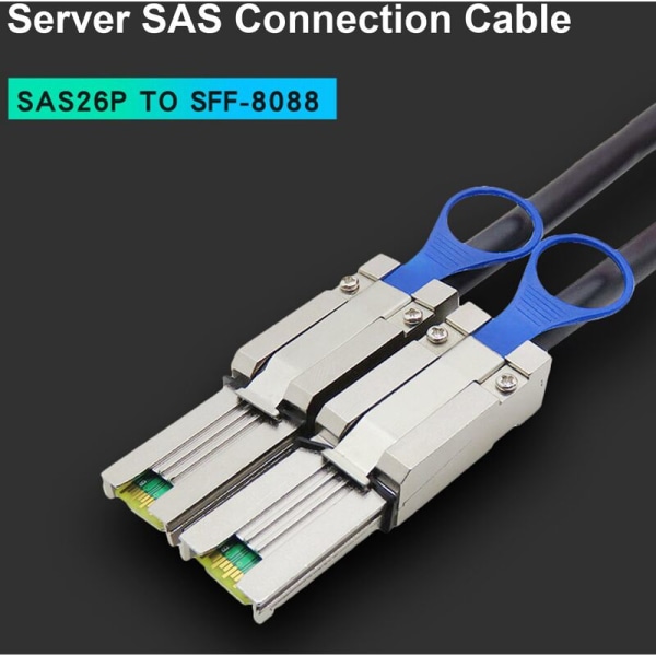 MINI SAS ulkoinen 26-pinninen SFF8088-palvelimeen Mini SAS -kaapeli Datakaapeli MINI SAS uros-uros Datakaapeli palvelimeen