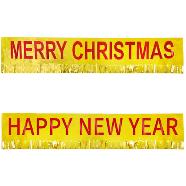 Julebanner Sæt Nytårs Julegirlander Julepejsbanner Glædelig Jul Vægbannervægkant Tassel Girlanderbanner til Landsbyhus