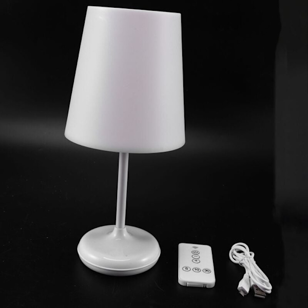 LED trykk sensor bordlampe dimbar nattlys med USB-lader fjernkontroll for kontor soverom hjem