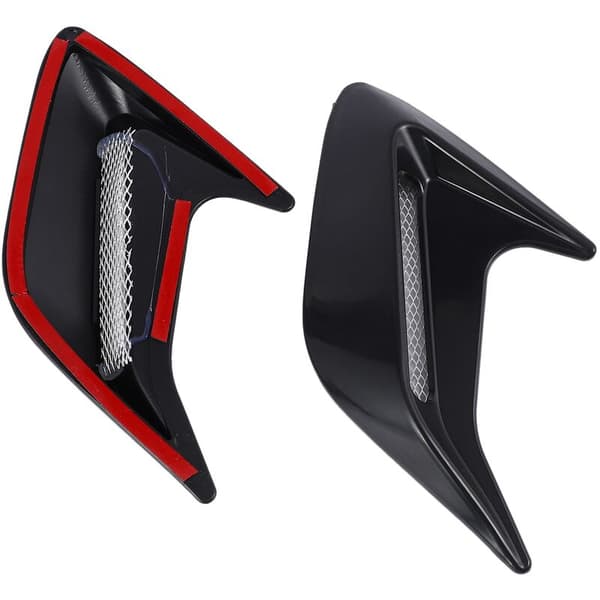 2 stk Universal Car Auto Side Vent Air Flow Mud Intake Sticker Svart