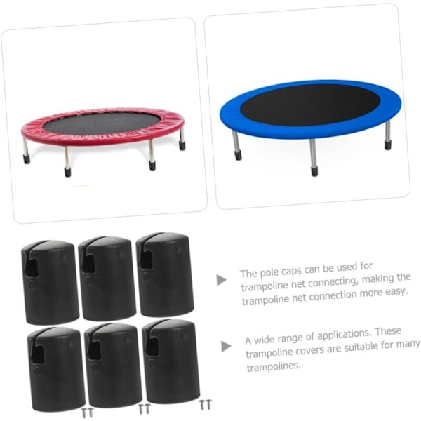 1 Set Stångskydd i Plast för Trampolin, Ersättningsdelar för Trampolin, Tillbehör för Barn, Skyddande Omslag, Utbytbara ABS-Stångset
