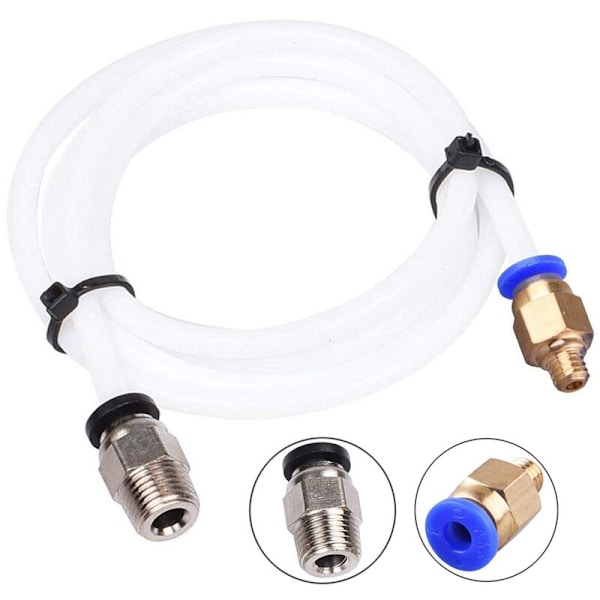 Bowden Tube 4M PTFE Tube med PC4-M6 og PC4-M10 Pneumatiske Fittings PTFE Tube Cutter for 1.75Mm Filament 3D Printer