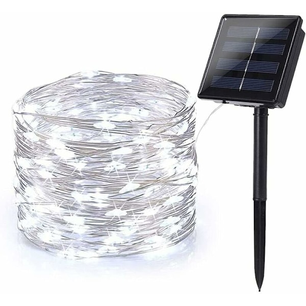 Solcellslingor, 22M 200 LED Trädgårdslampor Utomhus Vattentät 8 Lägen Solcellslampa Dekorationsljus för Trädgård Gård Hem Jul Fest Bröllop,