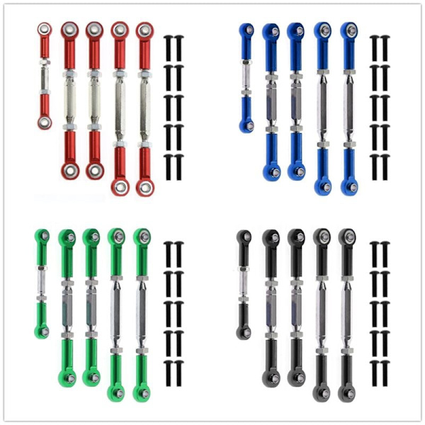 5 stk metall servostang for VRX Racing RH1043 RH1045 RH1043SC RH1045SC RH817 RH818 RC bil oppgraderingsdeler, blå