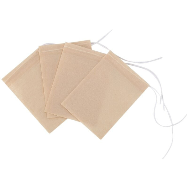 500-pack tepåsar, engångspapper tepåsar med snöre för löst te, kaffe (Färg )
