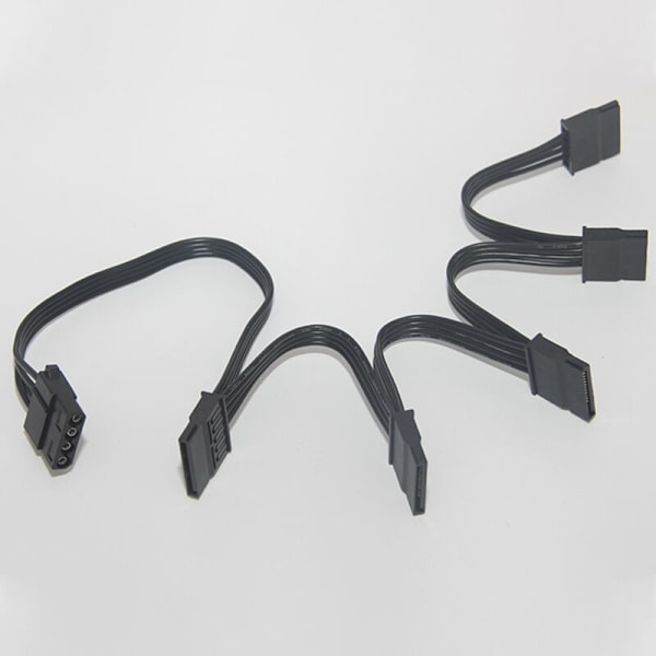 5 kpl 4-napainen IDE Molex 1 - SATA-jakajakaapelimuunnin virtajohto kiintolevylle 18AWG musta
