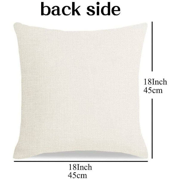 Jul Kvadratisk Kudde Dekor Kuddfodral Kuddfodral för Soffa Säte Bil 45X45 Cm