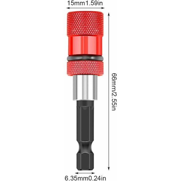 Kraftfull magnetisk bitshållare, 4 stycken slagdrivrbitshållare med 4 PH2-bits, sexkantskaft magnetisk skruvmejselbitshållare för borrar, skruvmejslar,
