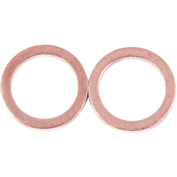 10 stk. kobber 12mm x 17mm x 1,5mm kobberpakning flad ringpakning