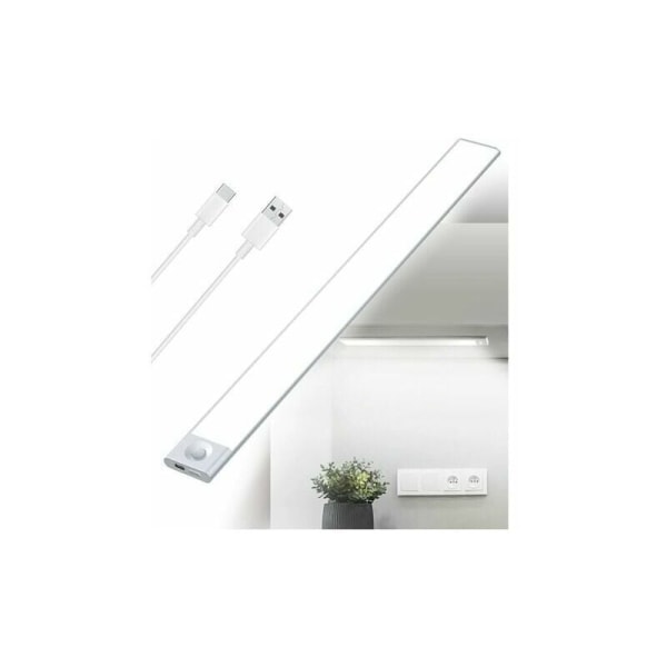 LED-kjøkkenbelysning under skap, USB-oppladbar, 2500 mAh, 40 cm, dimbar, skaplampe, bevegelsessensor, LED-stang, trådløs, oppladbar batteri, PIR-sensor